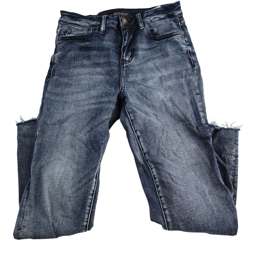 Judy Blue Relaxed Fit Distressed Ankle Skinny Jeans Womens Size‎ 7/28 Denim